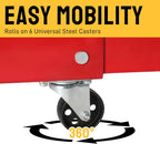 Engine Hoist 2 TON Folding Hydraulic Engine Motor Hoist Cherry Picker Shop Cranes Lift Red Shop Crane 4000 lb Heavy-Duty Engine