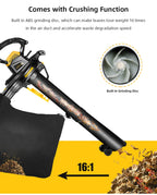3800W High Power Yard Blower Leaf Sweeper Leaf Crusher Blower Outdoor Blower 230-240V Dusting Vacuum Machine