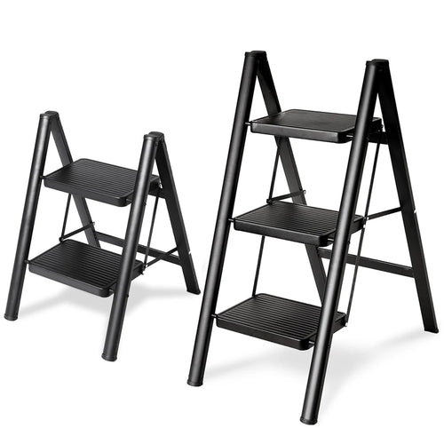 Folding Step Stool Ladder 330 lbs - Non-Slip