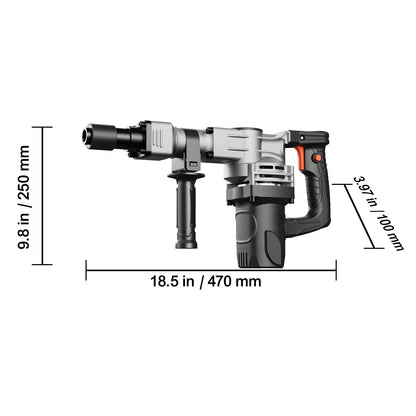 Electric Jack Hammer 1400W 2900 BPM - Black