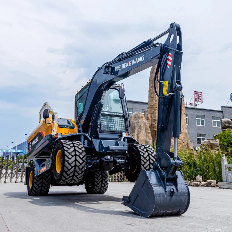 HWL80 8 Tons Wheel Excavator 8T Digger Construction Equipment Tool Heavy Machinery Excavators Equipment China Factory Customized