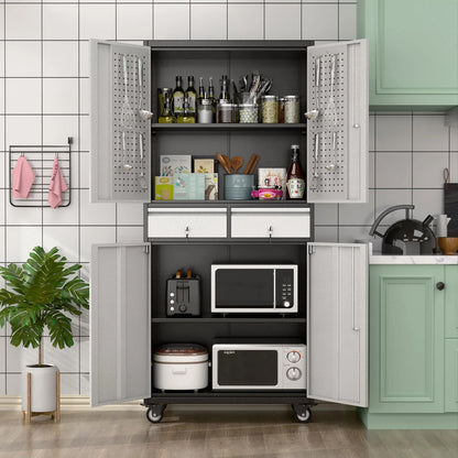 Metal Garage Storage Cabinet with Locking Shelves