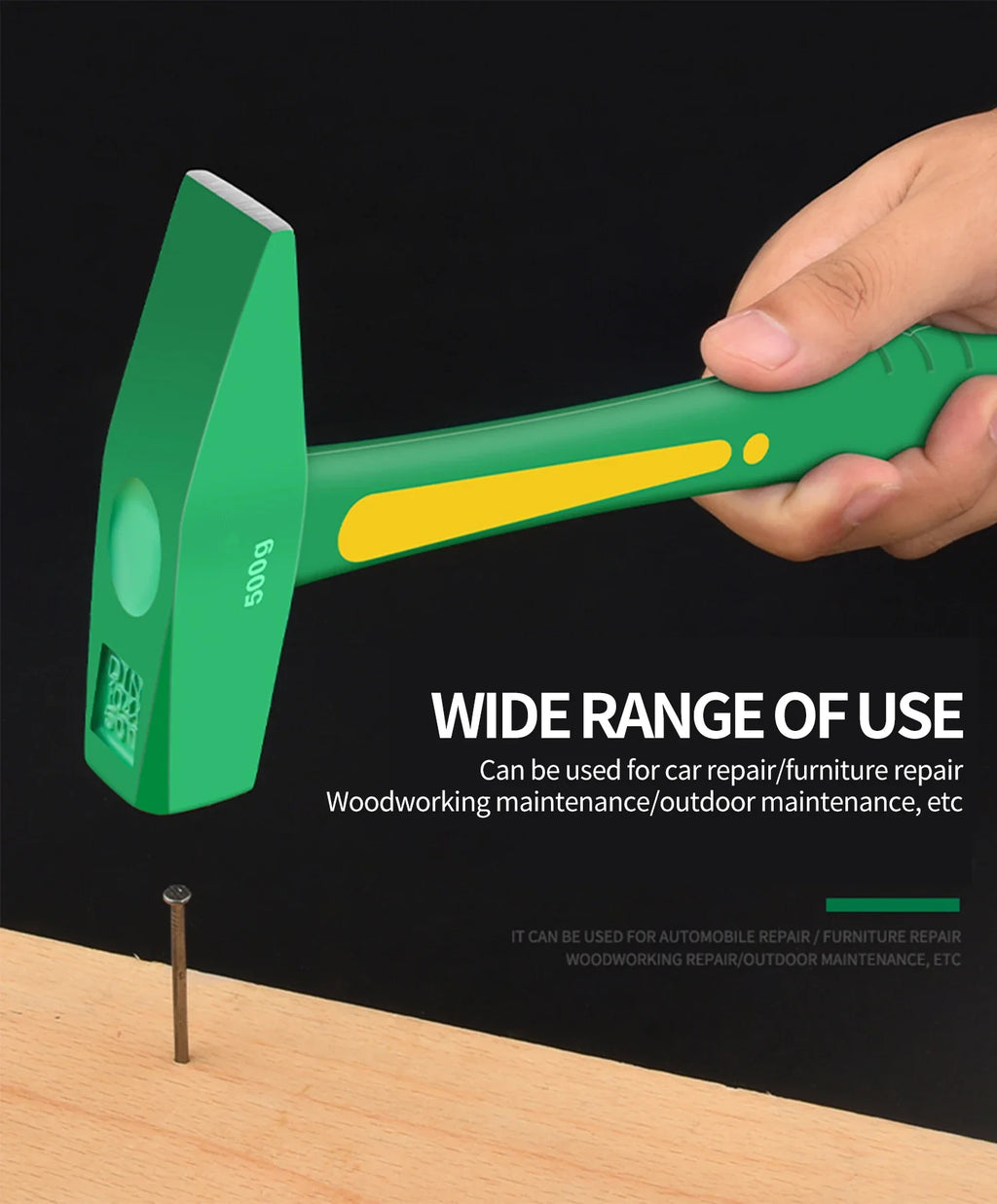 Steel Hammer Shockproof Knock Hammer Woodworking Hardware Tool Fitter Electrician Hand tools mechanical workshop Multitool