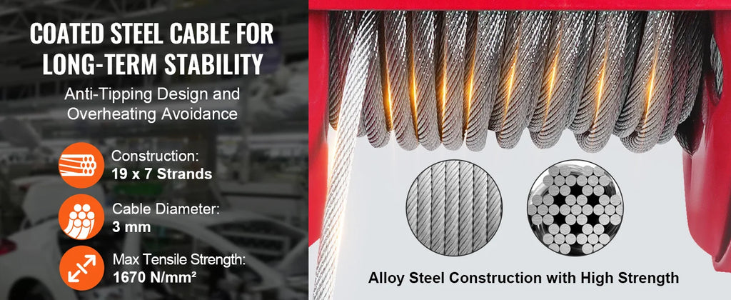 440lbs Wireless Electric Lifting Hoist with 40ft Single/20ft Double Slings Lifting Height Lift Hoist for Garage