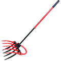 Digging soil pine artifact artificial land reclamation tool steel fork hoe agricultural loose soil tool
