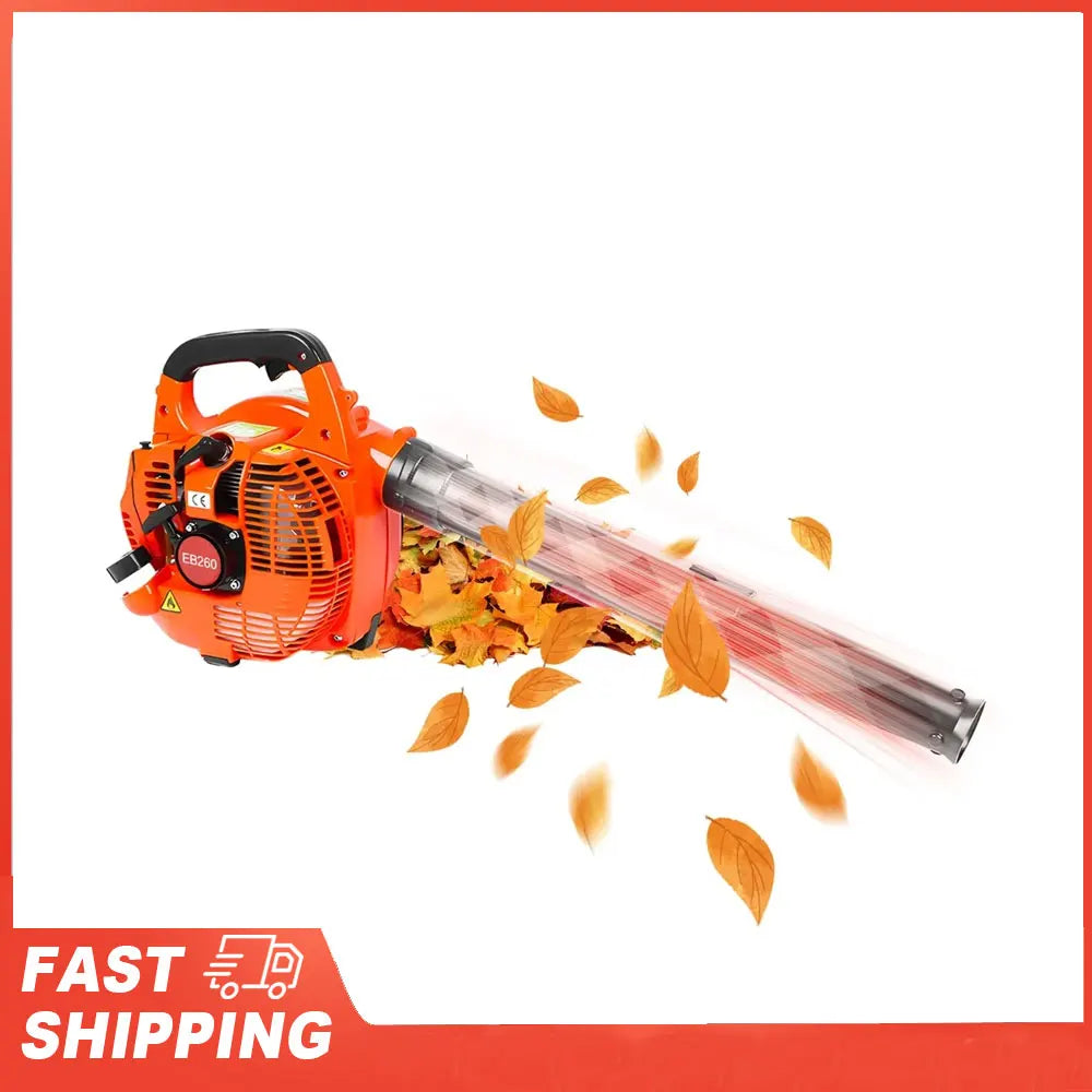 750W Gas Powered Leaf Blower 2Stroke Engine 25.4CC 275.45CFM Air Volume 0.65L Oil Tank Handheld Blower Powerful Wind Snow Blower