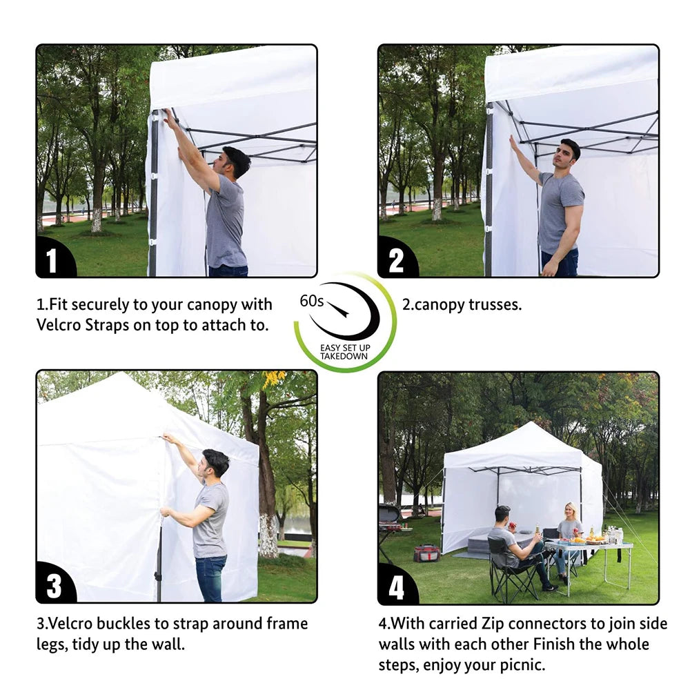 3x3m Pop Up Canopy Tent, Instant Setup, Vented Roof, Waterproof, for Beach, Patio, Camping, with Bag, 8 Stakes & 4 Ropes