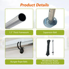 20x20FT Party Tent with 2 Storage Bags & Removable Sidewalls, Outdoor Canopy for Wedding, BBQ, Camping, Commercial Use