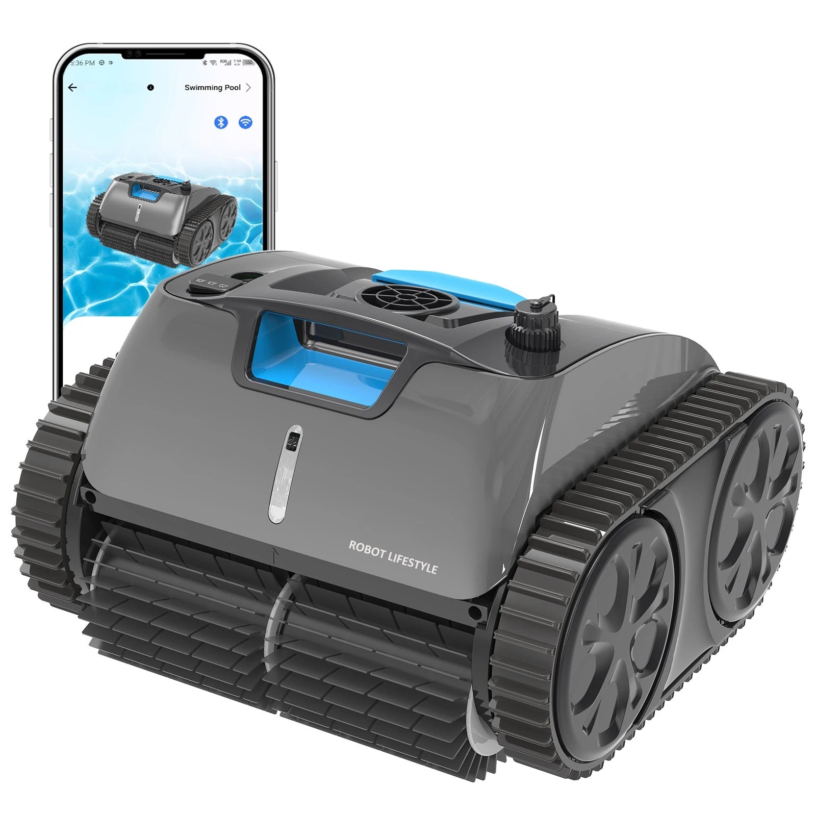 Robot Vacuum Cleaner for Pool WYBOT C1PRO Rechargeable Wireless Swimming Pools Cleaner  Walls and Background Cleaning 150Mins