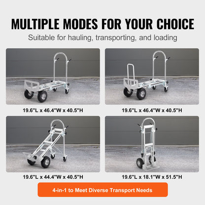 Industrial Aluminum Folding Hand Truck - Collapsible