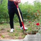 4-Tine Steel Garden Fork, 45-Inch Wood Handle, Heavy Duty Digging Tool for Soil Compost Mulching