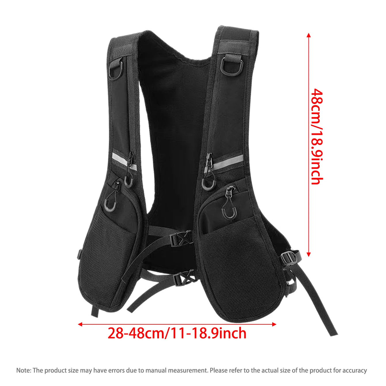 Multi-Pocket Outdoor Vest with Reflective Tape