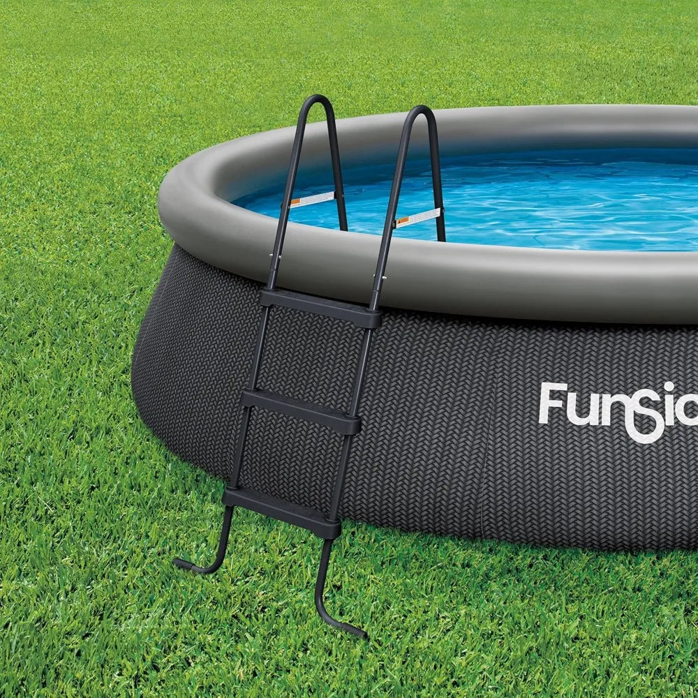 3-Step Above Ground Pool Ladder with Non-Slip Feet