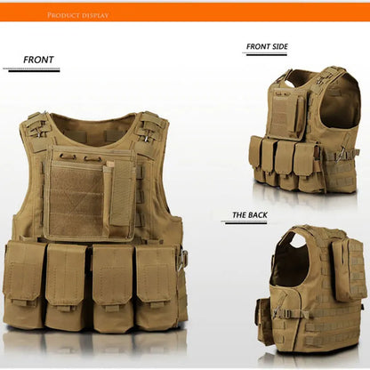 Camouflage Tactical Assault Vest - CS & Airsoft