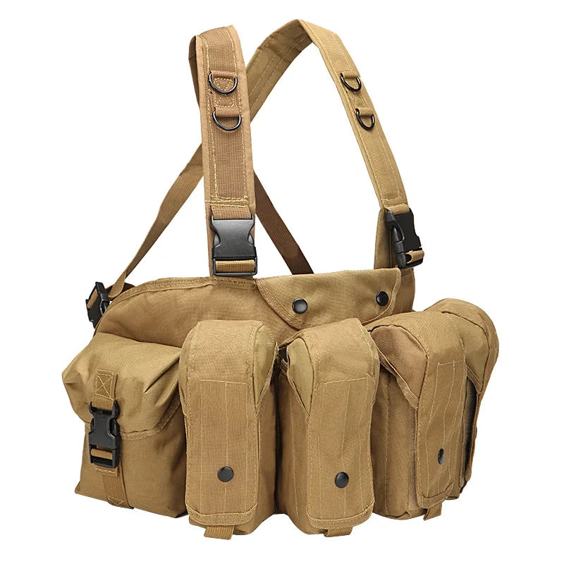 Molle Chest Rig Vest with AK Pockets - Quick Release