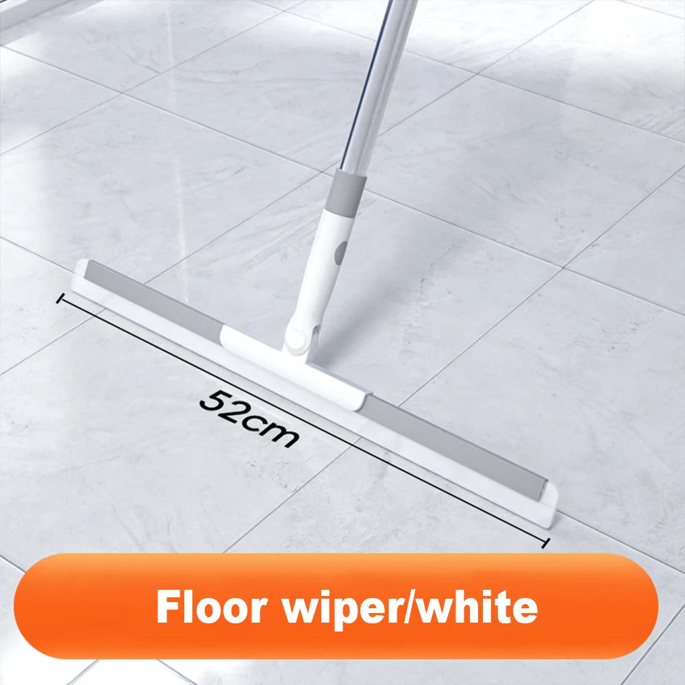 Portable Silicone Telescopic Scraper Mop Household Sweeping Floor Scraping Efficient Cleaning Toilet And Bathroom Brush