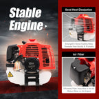 2.3HP 52CC Gas Power Walk Behind Sweeper, Hand-hold Snow Sweeper for Driveway Turf Artificial Grass