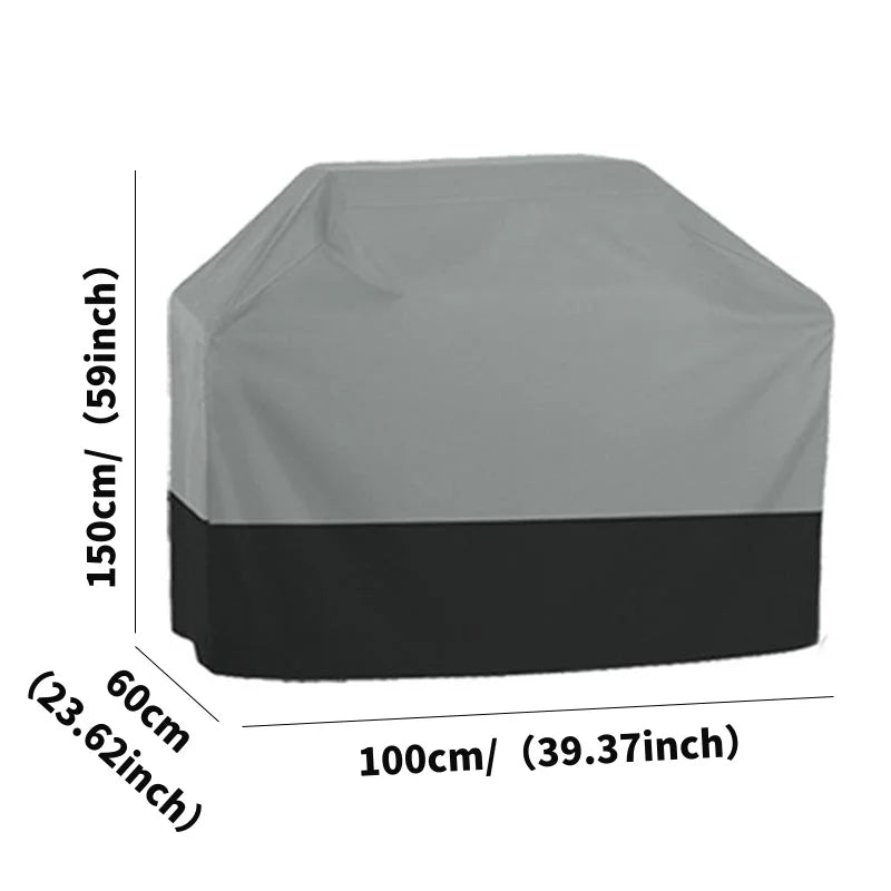 210T Oxford Cloth Outdoor BBQ Cover Waterproof Oven Cover  Garden Protective Cover UV Resistant Heavy Duty Carbon Grill Cover