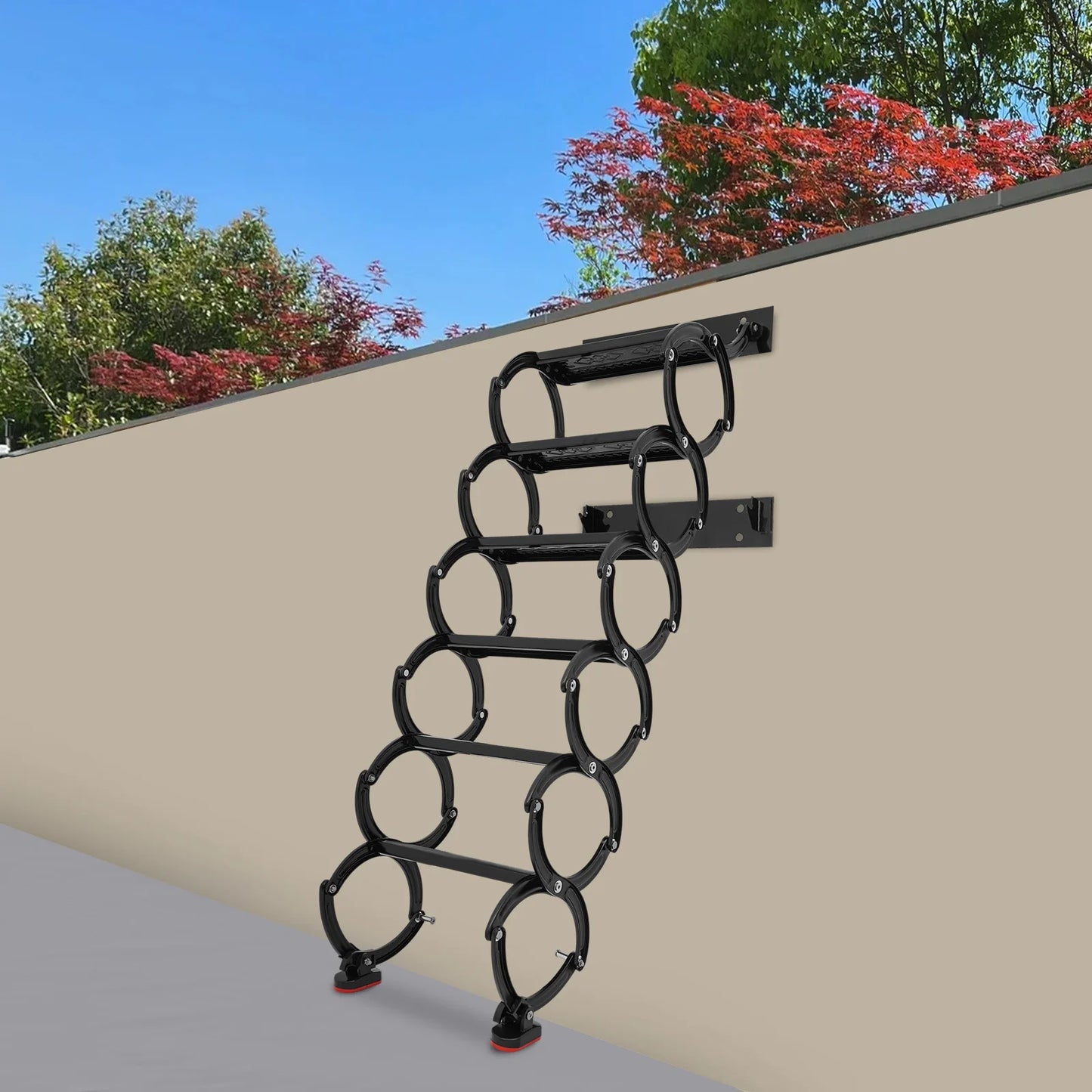 Wall Mounted Pull-Down Attic Ladder 6/7/8 Steps