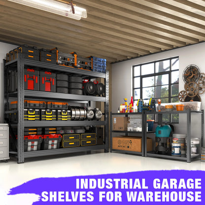 Garage Shelving 6000 lbs Heavy Duty, 4/5 Tier