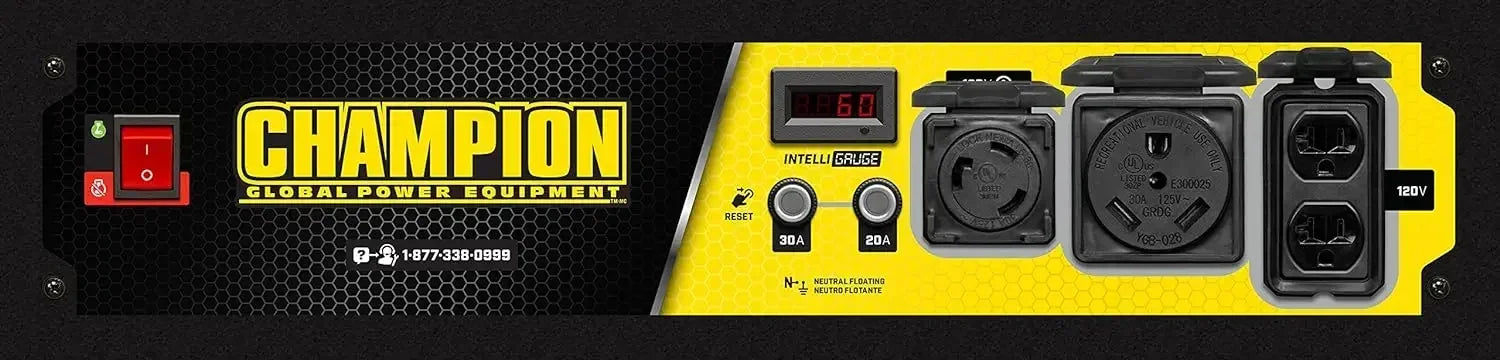 100522 4375/3500-Watt RV Ready Portable Generator with Wheel Kit, CARB