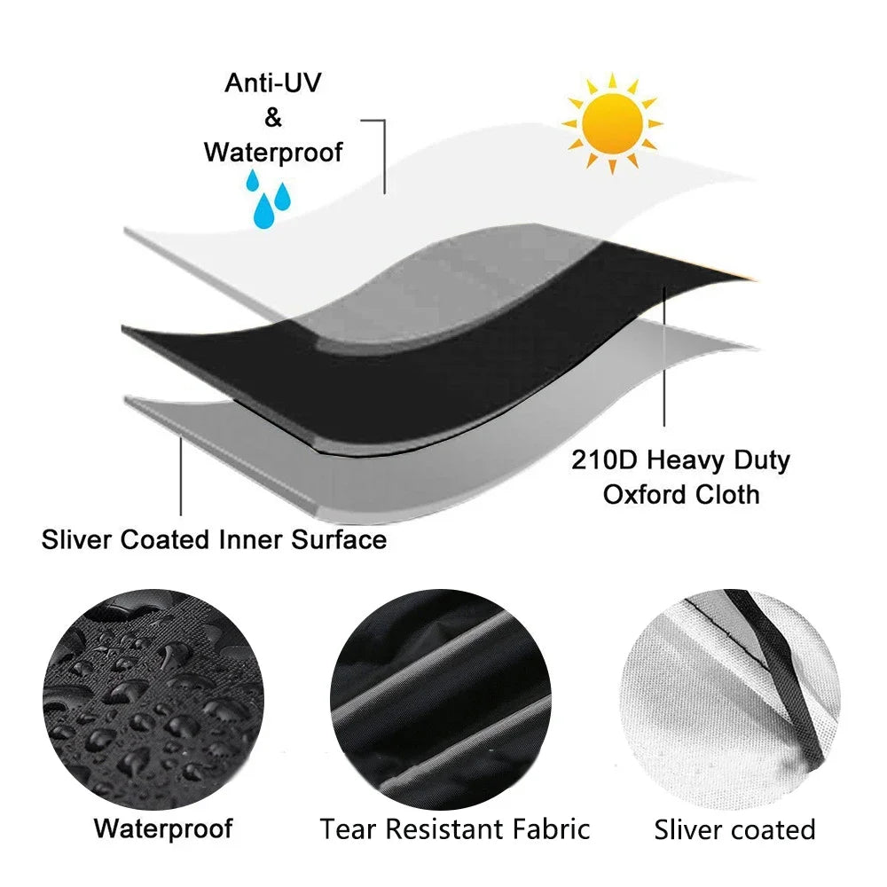 Grill Anti-Dust Cover Waterproof Wood Stove Covers Heavy Duty Protector Cover Use for Outdoor Garden Anti-UV
