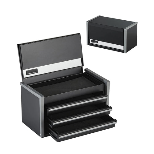 Portable Metal Tool Box with 3 Drawers