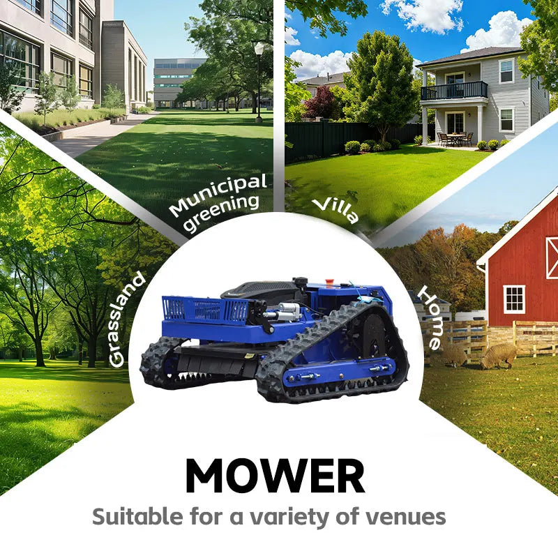 Wireless Remote Control Mower Robot Lawn Mower,All-Terrain Robotic Grass Cutter