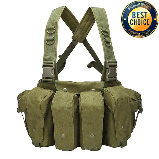 Molle Chest Rig Vest with AK Pockets - Quick Release
