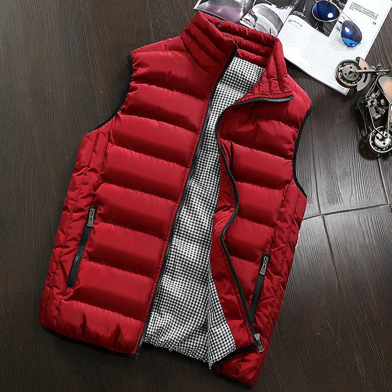 Men's Warm Padded Vest - Windproof Winter Gilet