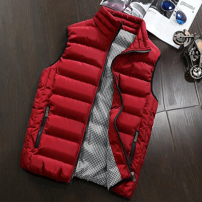 Men's Warm Padded Vest - Windproof Winter Gilet