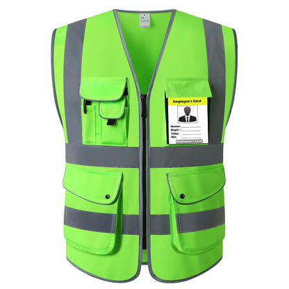 Pink Hi-Vis Work Vest for Women with Pockets & Zip