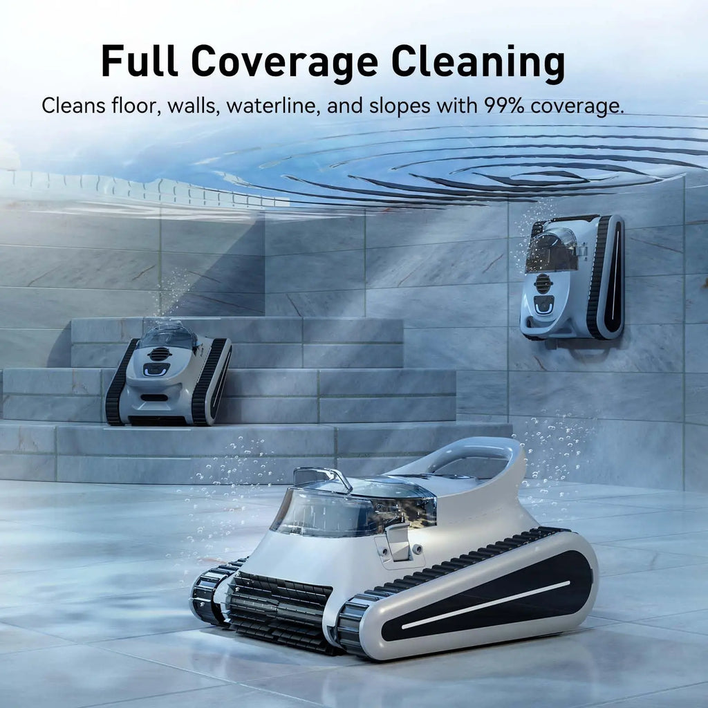 Robotic Cleaner, for Inground Pools up to 2000 Sq.ft, all and Waterline Cleaning Vacuum