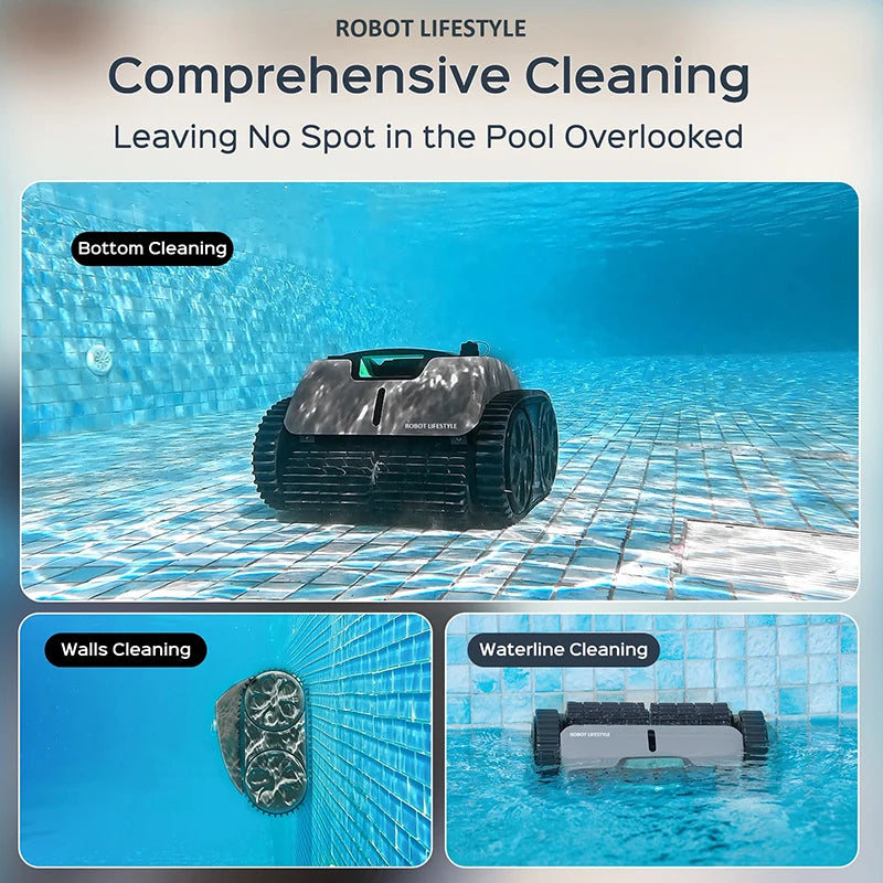 Robot Vacuum Cleaner for Pool WYBOT C1PRO Rechargeable Wireless Swimming Pools Cleaner  Walls and Background Cleaning 150Mins