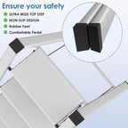 2-3-4 Step Ladder Aluminum Lightweight Folding Step Stool Wide Anti-Slip Pedal 150kg load Household Office Portable Stepladder