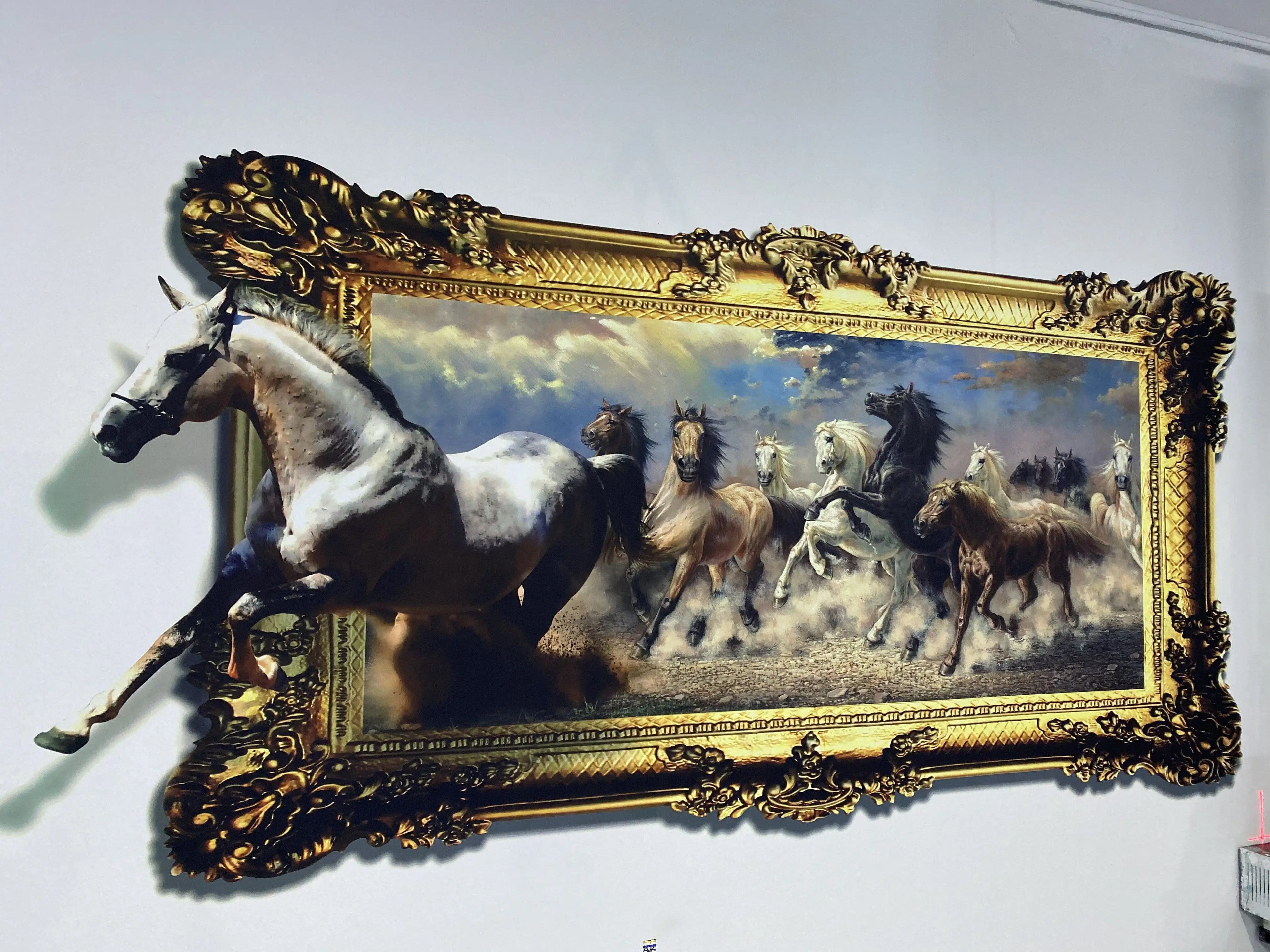 4 Meter Inkjet Wall Printer Wall Pen 3D UV Vertical Printing Machine 5/7 Color for Wall cement wood Metal Bricks Paper 2.5*6m