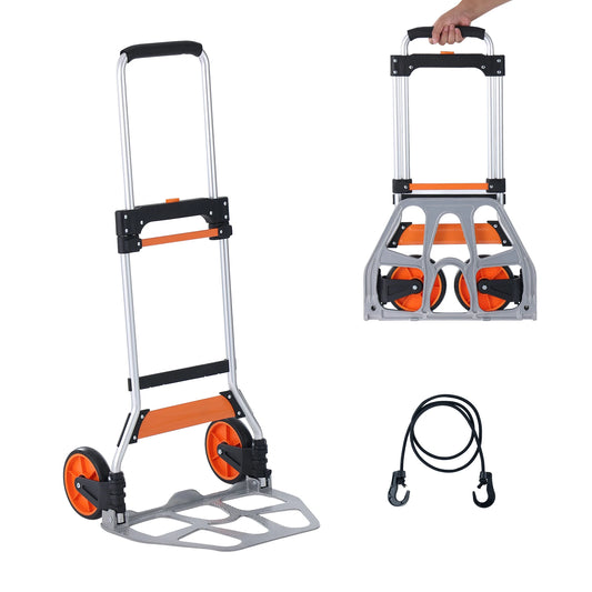 Folding Hand Truck 176-309 lbs with Telescoping Handle
