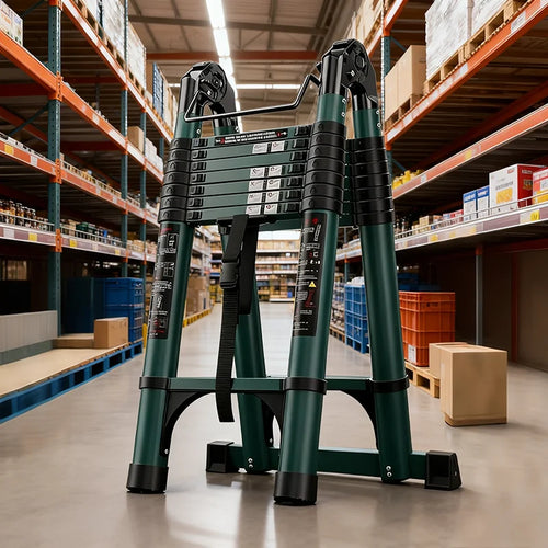 Portable Aluminum Telescopic Ladder - Anti-Shock