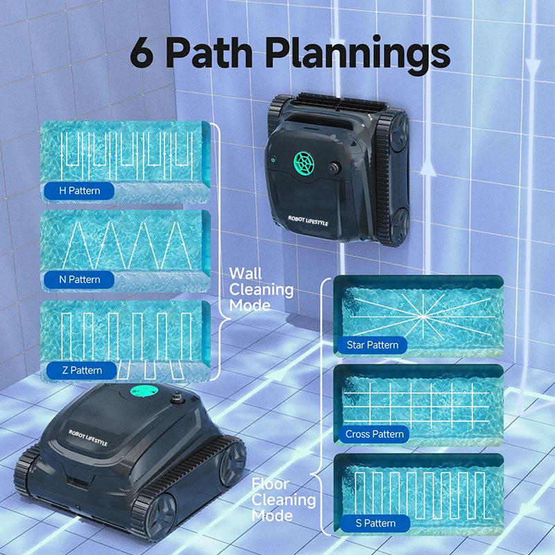 Cleaner Pool Robot Cordless WYBOT S2 for Large Swimming Pools Wall Climbing Function Pool Vacuum Cleaner APP Control