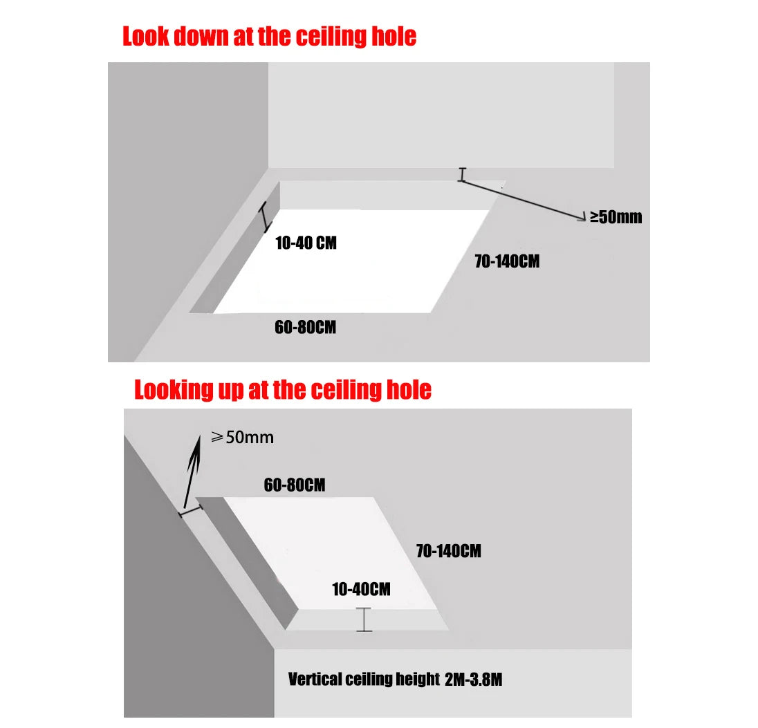 Steel attic Telescopic Ladder with hatch Ceiling fold Stairs Home  loft Ladder Pull Down Custom Size 5ft-12ft