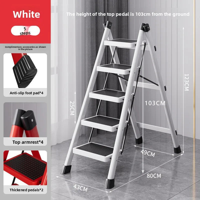 Herringbone ladder Household ladder Folding telescopic multifunctional indoor stairs Thickened climbing ladder Escalator