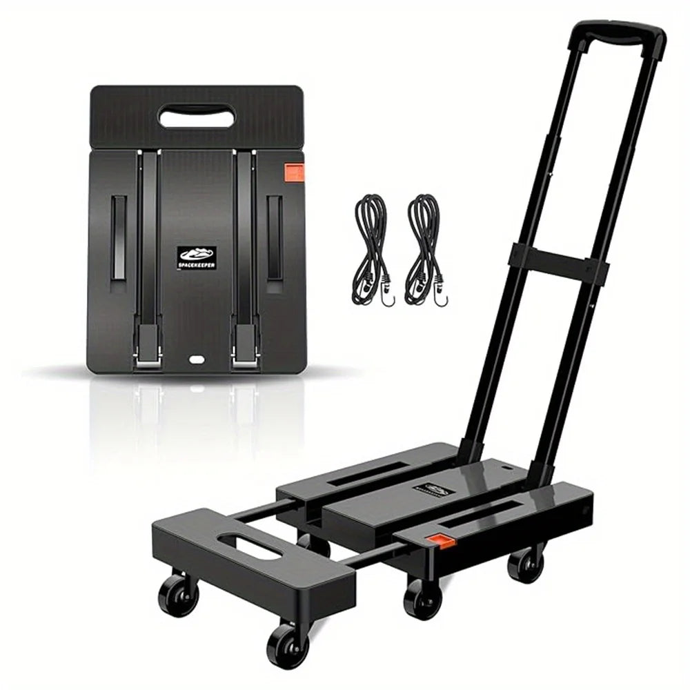 Heavy Duty Folding Hand Truck 500 lbs - 6 Wheels