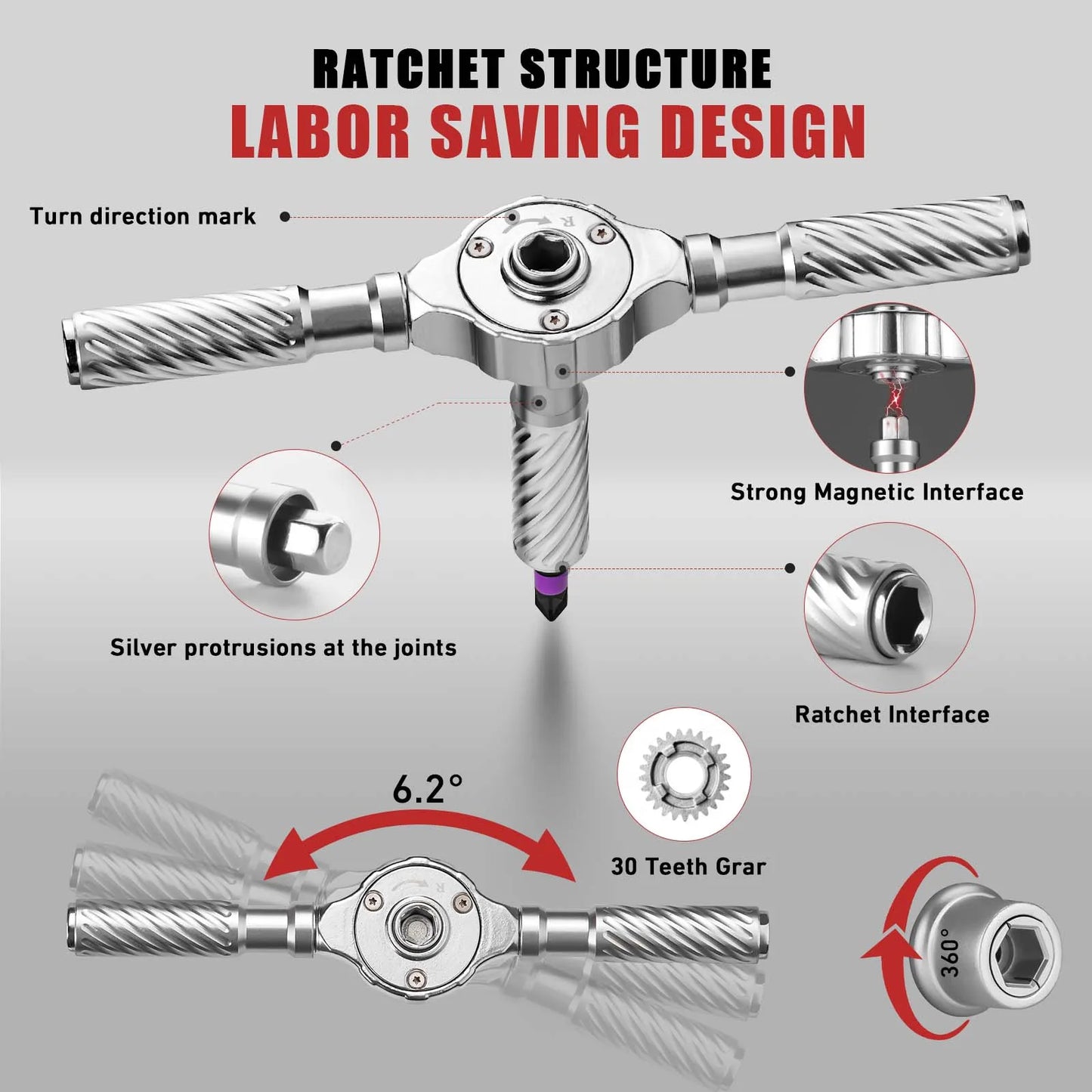 66-in-1 Ratchet Screwdriver Set with Magnetic Bits