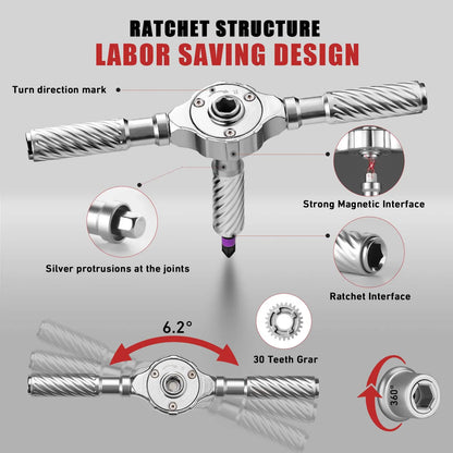 66-in-1 Ratchet Screwdriver Set with Magnetic Bits