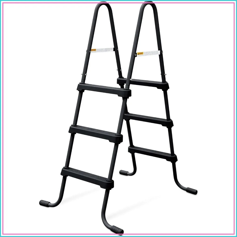 3-Step Above Ground Pool Ladder with Non-Slip Feet