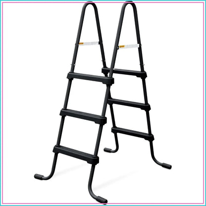 3-Step Above Ground Pool Ladder with Non-Slip Feet