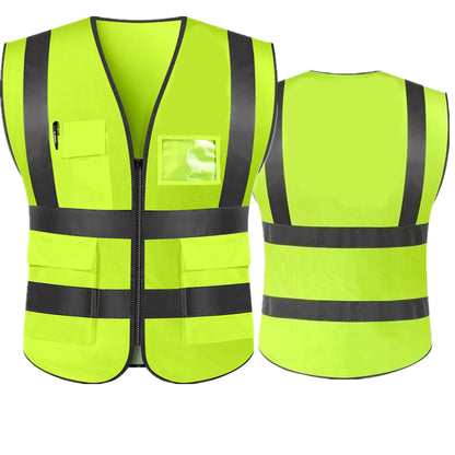 Hi-Vis Safety Vest ANSI Class 2 with 5 Pockets