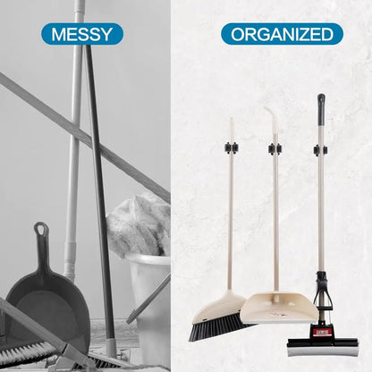 6-Pack Wall Mount Broom & Garden Tool Organizer