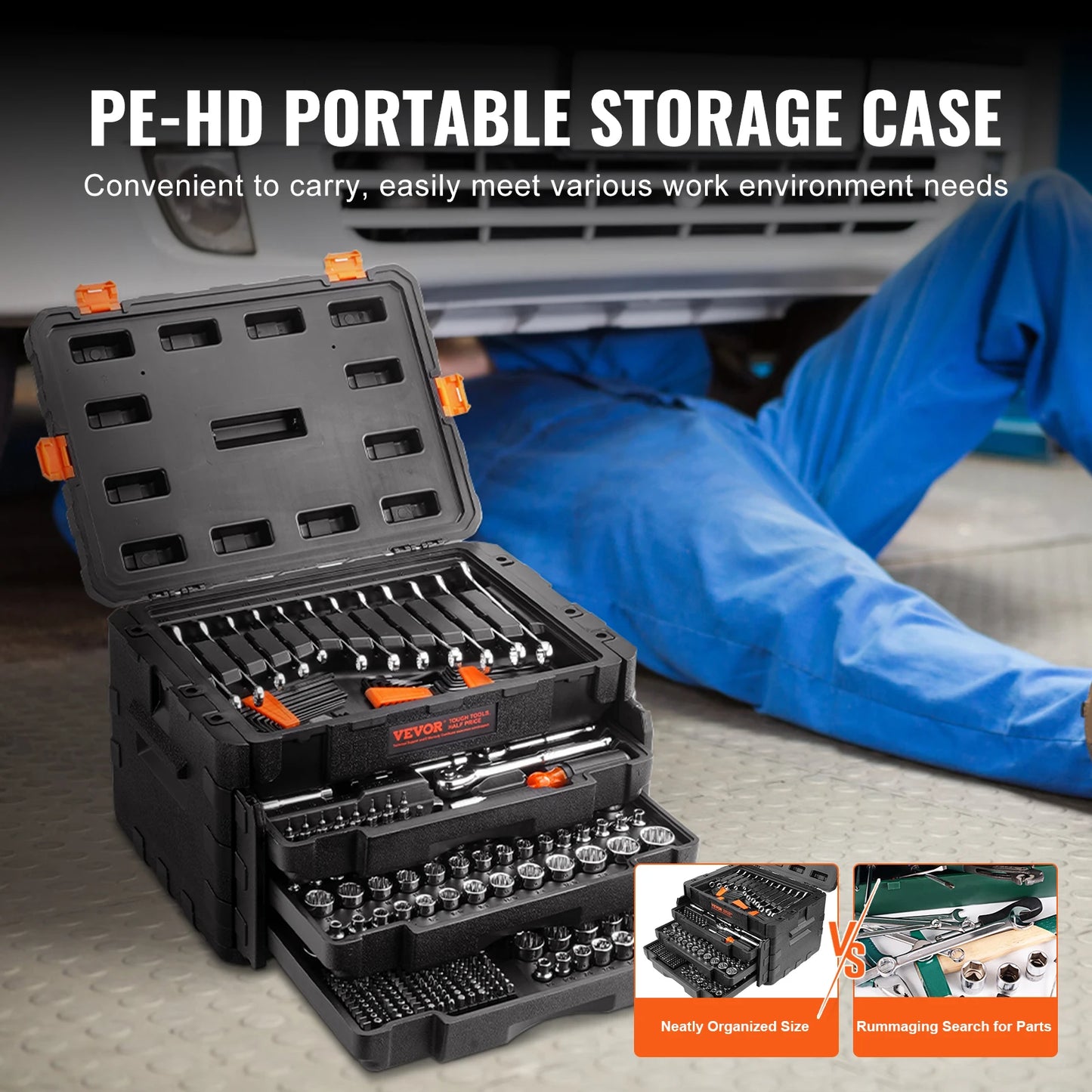 450-Piece Mechanics Tool & Socket Set SAE/Metric