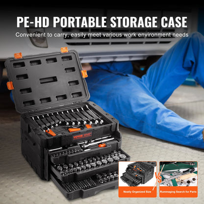 450-Piece Mechanics Tool & Socket Set SAE/Metric